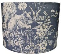 Woodland Animals Lampshade for Ceiling or Table Lamp - Navy Blue Forest Lampshade 25cm or 30cm