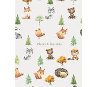 Woodland Animals Notebook & Sketchbook: Note-taking, Creative Writing, Journaling, and Sketching (8.5 x 11 inches) | Baby Woodland Animals | Forest Animals | Fox, Bear, Wolf, Beaver, Deer, and More