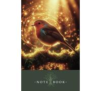 Woodland Animals - Robin Notebook Journal - Adorable cute wild bird in a cozy woodland scene: 5.5" x 8.5" - 100 cream lined pages with full colour soft feel matte paperback cover