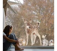 Woodland Animals Window Stickers (Large Size) | Autumn Window Stickers | Perfect for Decorating Your Home This Autumn | Easy to Apply | Repositionable and Reusable