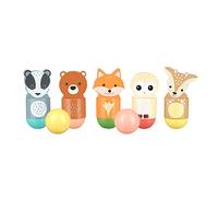 Woodland Animals Wooden Skittles - Bowling Set Skittles Game for Kids, Indoor and Garden Toys - Wooden Toys for 2 Year Olds, Toddler - Montessori Early Development & Activity Toys by Orange Tree Toys
