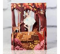 Woodland Ballerina Any Occasion 3D Pop Up Greeting Card by Alljoy Cards MN026