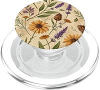 Woodland Botanical Pines and Petals Rustic Pattern PopSockets PopGrip for MagSafe