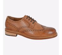 Woodland Brisbane Gibson Mens Classic Leather Fashion Smart Casual Brogues Brown
