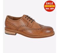 Woodland Brisbane Gibson Mens Classic Leather Fashion Smart Casual Brogues Brown