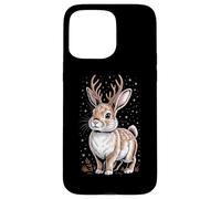 Woodland Bunny With Antlers In A Snowy Night Scene Case for iPhone 15 Pro Max