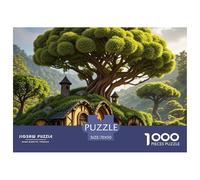 Woodland Cabin 1000 Piece Puzzles Square Puzzles for Adults And Kids, Vibrant Imagery Home Decoration 70x50cm/1000pcs