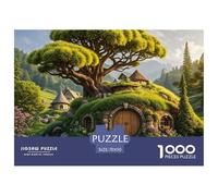 Woodland Cabin 1000 Pieces Puzzle Square Puzzles Vibrant Imagery Home Decoration 70x50cm/1000pcs
