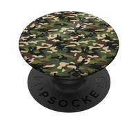 Woodland Camouflage Allover Design | Classic Forest Camo PopSockets Adhesive PopGrip