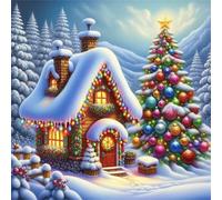 Woodland Christmas Cottage Jigsaw Puzzles for Adults 35 Pieces Hard Difficult Challenging puzzles for adults 35 pcs DIY Decoration Puzzle for Wall Decor Gifts