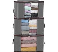 Woodland Clothes Storage Bags, Fabric Storage 90L Large Box 3 3Pcs