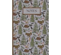 Woodland Creatures 6x9 journal notebook: Whimsical notebook with hand-drawn Forest Animals and Foliage