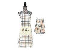 Woodland Creatures. Apron & Double Oven Glove Set. Nature Inspired Design