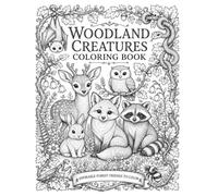 Woodland Creatures Coloring Book: Cute Animals