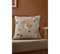 'Woodland Dreams' Autumnal Print Velvet Filled Cushion Fusion Chocolate 43cm x 43cm