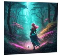 Woodland Fairy Greeting Card - Cute Pixie Forest elf fantasy 145mm x 145mm