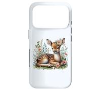 Woodland Fawn Floral Deer Cottagecore Style Case for iPhone 17 Pro