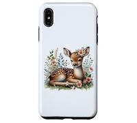 Woodland Fawn Floral Deer Cottagecore Style Case for iPhone XS Max