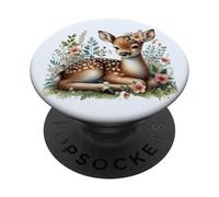 Woodland Fawn Floral Deer Cottagecore Style PopSockets Adhesive PopGrip