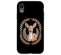 Woodland Fawn Wreath Ferns Cottagecore Aesthetic Case for iPhone XR
