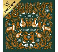 Woodland Folk Copper On Green Greeting Card