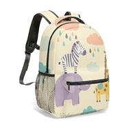 Woodland Forest Animal 16 Inch Kids Backpack Whimsical Watercolor Deer Fox Rabbit Autumn Nature All Over Print Childrens Bag (03)