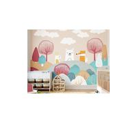Woodland Friends Wall Mural Origin Murals Orange W300cm x H240cm