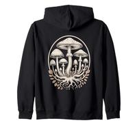 Woodland Fungi Botanical Roots Cottagecore Aesthetic Zip Hoodie