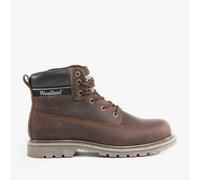 Woodland GLENN Mens Leather Lace-Up Goodyear Welted Boots Brown - UK 9