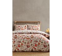 Catherine Lansfield Woodland Gonks So Soft Reversible Double Duvet Cover Set with Pillowcases Natural