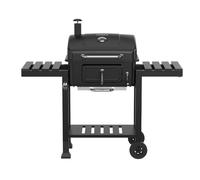 Woodland Grill Charcoal Grill with Foldable Side Shelves, Black - OC01CBQ1032