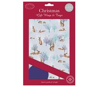 Woodland Hares Christmas Wrap & Tags (5 Sheets & Tags)