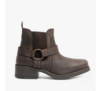 Woodland HARLEY Mens Leather Ankle Biker Cowboy Boots Brown - UK 12