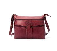 Woodland Leathers 100% Genuine Leather Women's Shoulder Bag Handbag | Designer Vintage Style Women Cross-body Bags with multiple pockets, lightweight and adjustable strap, shoulder bag for women