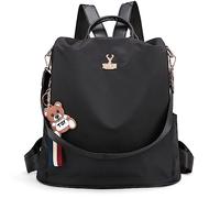Woodland Leathers Anti-theft Back Pack Womans Ladies Backpacks Rucksack Bag For Women Shoulder convertible Backpack Handbags For Women with heavy duty zippers and waterproof lining (Black 2)