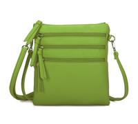 Woodland Leathers Bags For Women Faux Leather Crossbody Bag - Stylish And Versatile Cross Body Bag Women With Multiple Messenger Pockets And Gold-tone Hardware (Light Green, 23x26 cm (9"x10.2"))