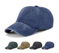 Woodland Leathers Baseball Cap - 100% Cotton, Breathable, Adjustable Cap for Men and Women. Classic Sports Golf Cap Casual Cap, Men's Summer & Golf Sun Hat - Excellent UV Protection (Denim Blue)