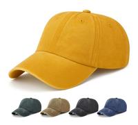 Woodland Leathers Baseball Cap - 100% Cotton, Breathable, Adjustable Cap for Men and Women. Classic Sports Golf Cap Casual Cap, Men's Summer & Golf Sun Hat - Excellent UV Protection (Mustard)