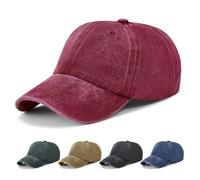 Woodland Leathers Baseball Cap - 100% Cotton, Breathable, Adjustable Cap for Men and Women. Classic Sports Golf Cap Casual Cap, Men's Summer & Golf Sun Hat - Excellent UV Protection (Burgundy)