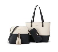 Woodland Leathers Black Handbags for Women - Cross Body & Clutch Bags, Small Women's Totes - Faux Leather for All Occasions (White, Black)