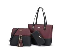 Woodland Leathers black handbags for women, Women handbags & shoulder bags, Cross body bag and clutch bag for women and girls. Small women's totes Faux Leather for all occasions (Burgundy Black)