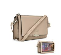Woodland Leathers Cross Body Bag And Phone Bag Is A Small Crossbody Bags For Women With Touch Screen Phone Section, Safe RFID Card Compartment And Adjustable Strap women (Small, Dusky Pink)
