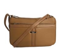 Woodland Leathers Crossbody Bag, 100% Soft Sheep Nappa Leather Handbag, 2 Sizes: Small Crossbody Bag & Medium for Women, Classic Design Shoulder Bag (Tan Medium)