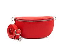 Woodland Leathers Genuine Italian Leather Shoulder Bag & Crossbody Bags for Women with 2 Straps, Leather Women's Cross-Body Bags Chest Bag Shoulder Bag Bumbags (Red one Strap)