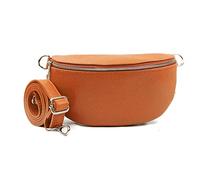 Woodland Leathers Genuine Italian Leather Shoulder Bag & Crossbody Bags for Women with 2 Straps, Leather Women's Cross-Body Bags Chest Bag Shoulder Bag Bumbags (Tan one Strap)