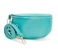 Woodland Leathers Genuine Italian Leather Shoulder Bag & Crossbody Bags For Women With 2 Straps, Leather Women's Cross-body Bags Chest Bag Shoulder Bag Bumbags (Turquoise one Strap)