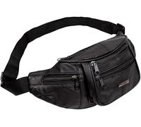 Woodland Leathers Genuine Leather Bum Bag, Waterproof Belt Bag and Bumbags for Women and Men Waist Bag as Travel Holiday Money Belt, Dog Walking Fashion Bum Bag and Running Fanny Pack