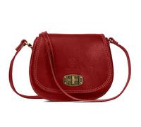 Woodland Leathers Italian Leather Cross Body Bag Women, Vera Pelle Genuine Leather Shoulder bag for Women, Designer Handbags Use as a Phone Bag or everyday Cross Body Bag Made in Italy (Red, Small)