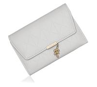 Woodland Leathers Ladies Purse, Small and Medium Purses for Women with Designed Magnet Snap and Multiple RFID Card Slots Cash and Coin Compartments (White, Small)
