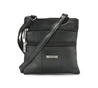 Woodland Leathers Lorenz Ladies Small Genuine Soft Leather Cross Body Shoulder Bag for Women (Black (18x18 cm))